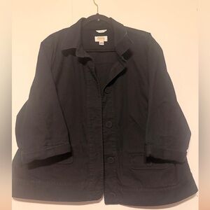 Talbots Classic Black Trench Coat